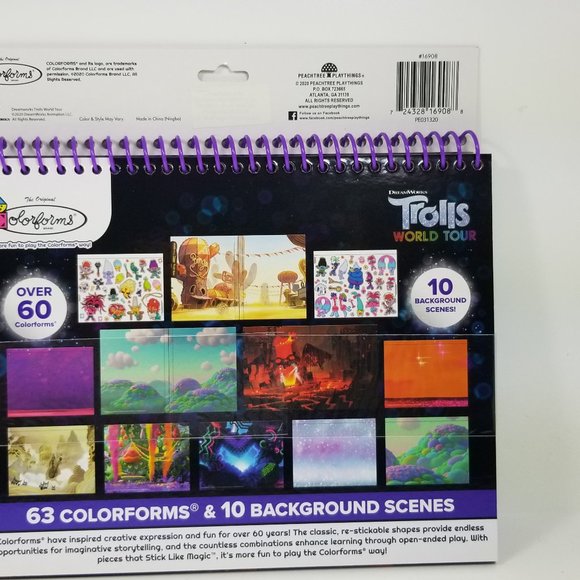 Trolls Sticker story adventure re-stickable stickers and scenes - Picture 3 of 6